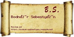 Bodnár Sebestyén névjegykártya
