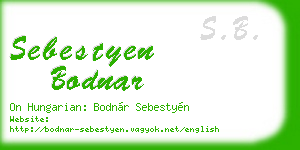 sebestyen bodnar business card